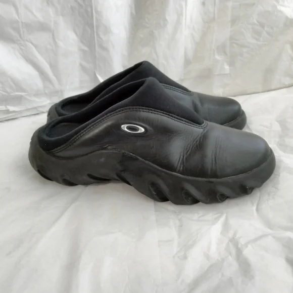 Vtg Oakley Bobbie Black Clogs Leather Womens 8.5 Rare - Picture 8 of 16